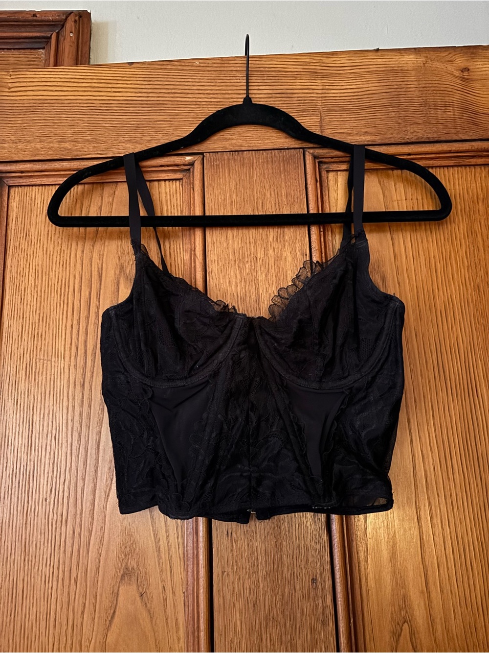 Hollister Black Lace Longline Bralette